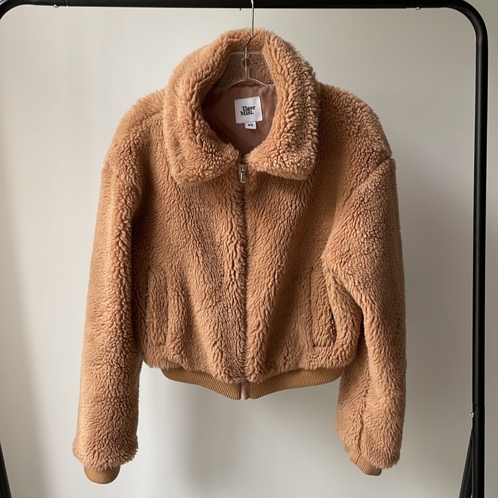 Tiger Mist Tan Bomber Jacket - Picture 2 of 7